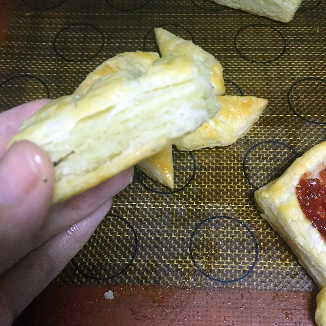 基础千层酥皮做法--附果酱酥、风车酥、蝴蝶酥和羊角酥整形