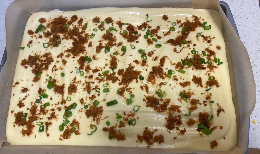 香葱肉松蛋糕卷（这是一个步骤超级详细的视频菜谱）