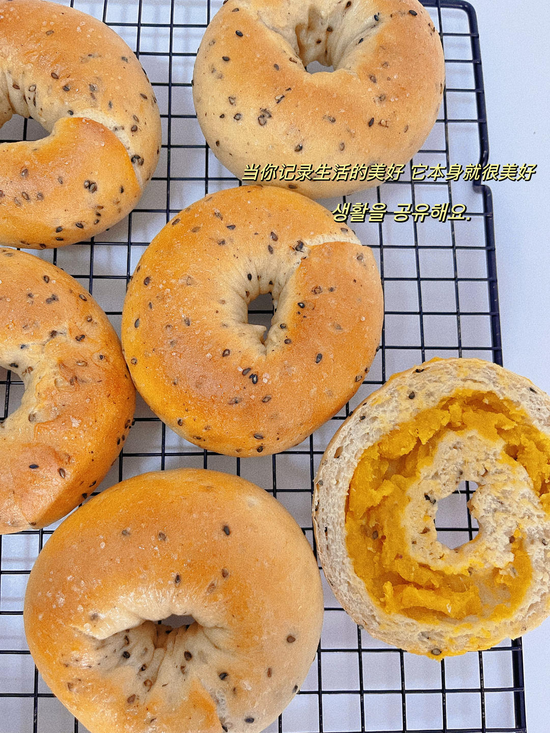 无糖全麦红薯贝果