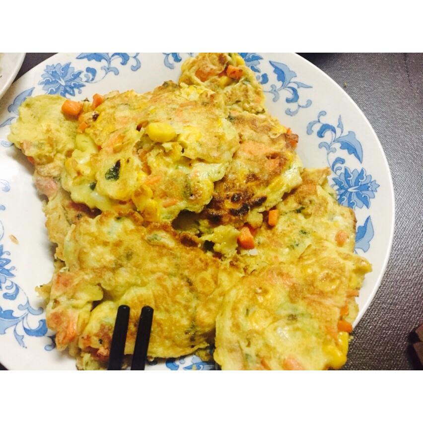 胡萝卜玉米小蛋饼