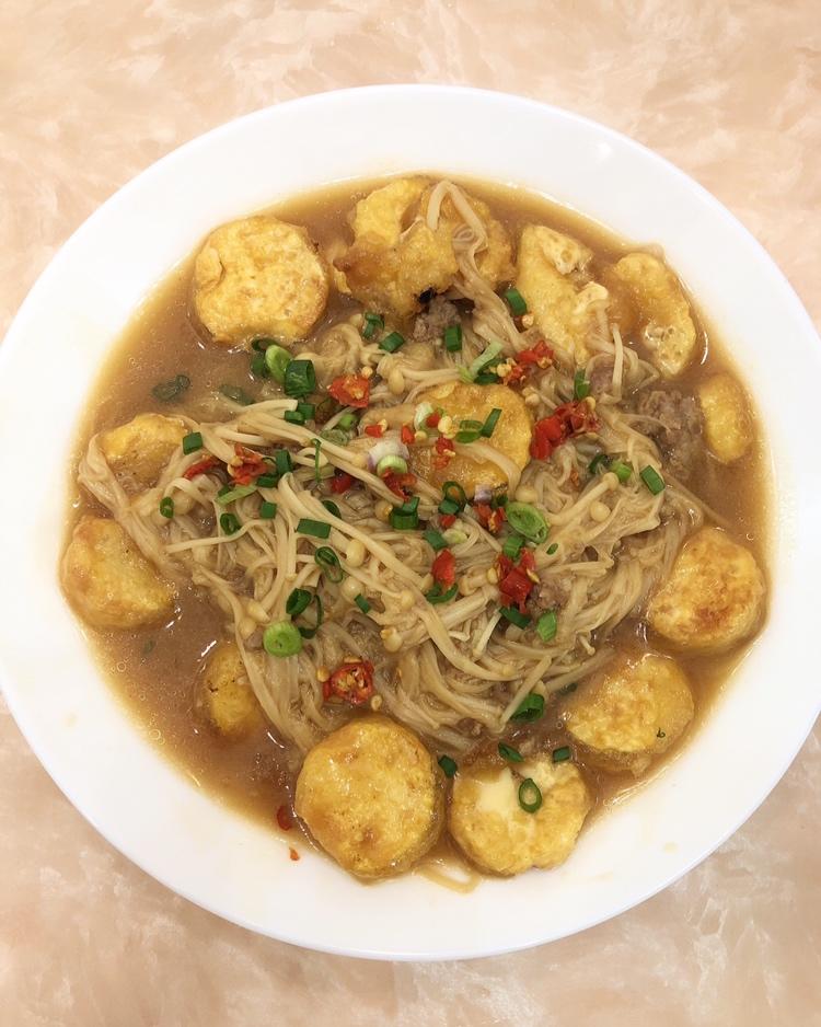 金针菇烧日本豆腐