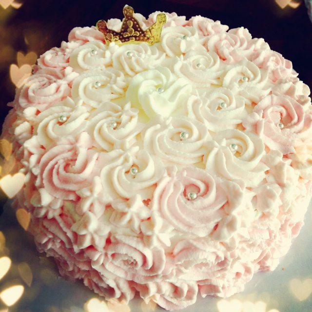 紫色玫瑰渐变裱花蛋糕