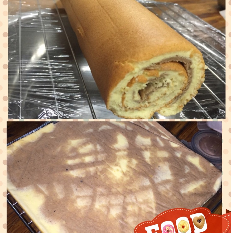长颈鹿花纹奶油蛋糕卷——朴素的蛋糕卷也生动形象了哦