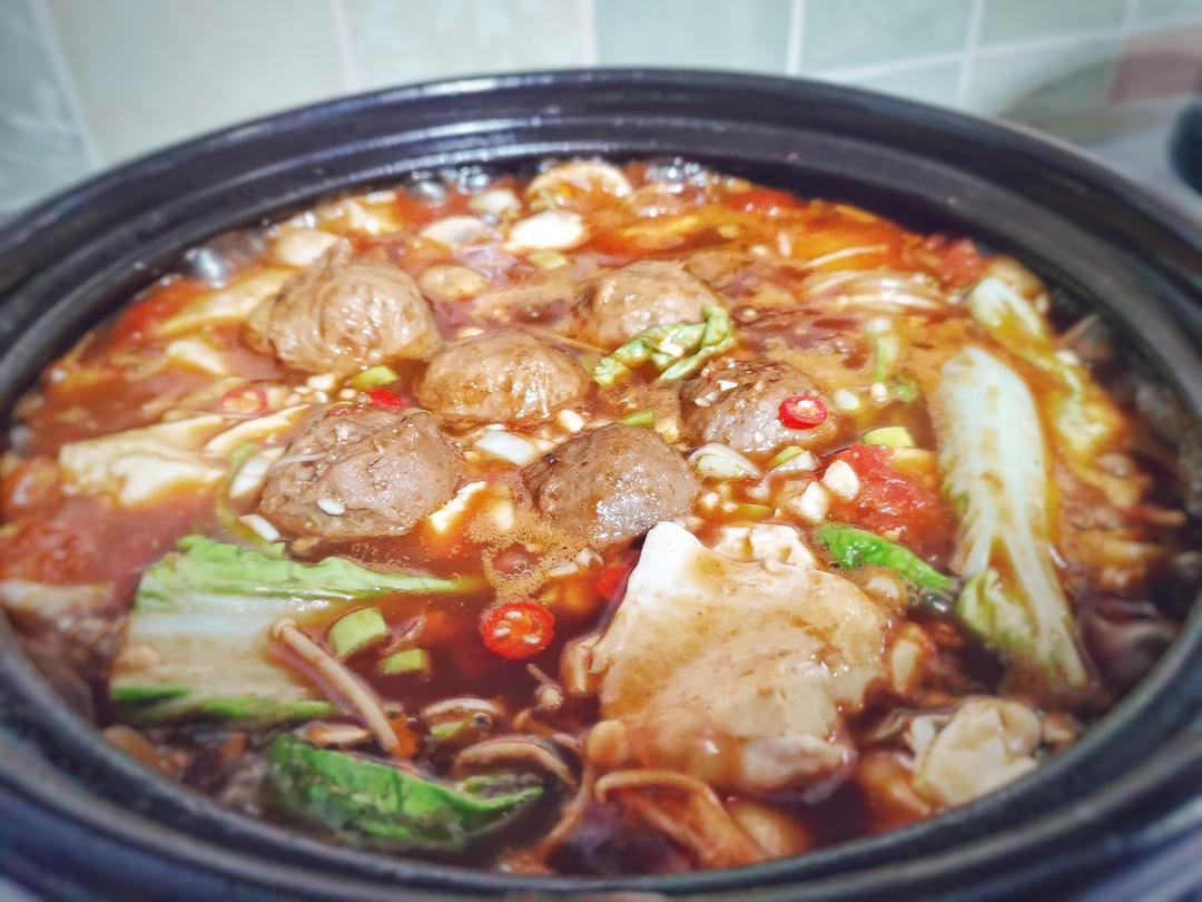 减脂版番茄肥牛豆腐煲
