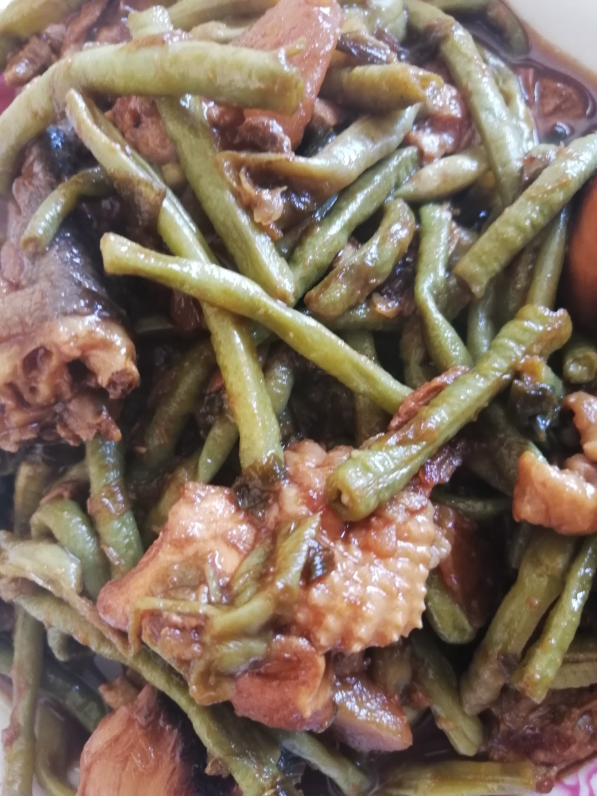 沭阳风味菜—长豆角烧鸡的做法