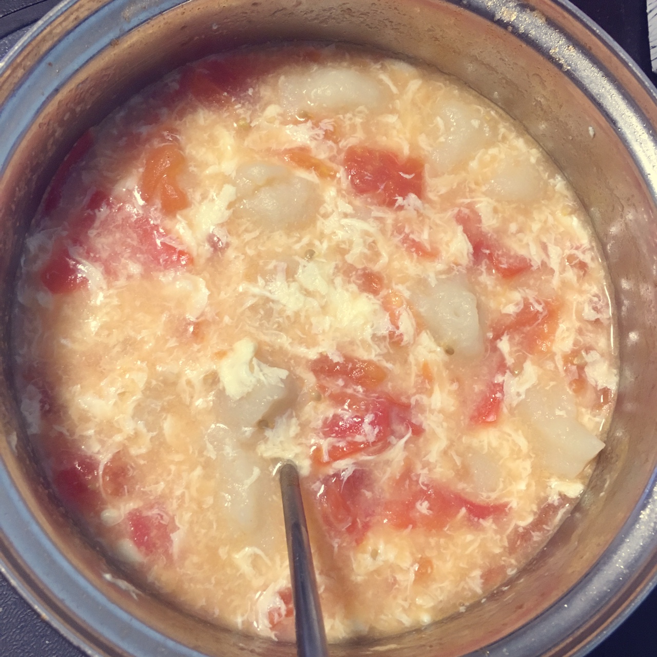 西红柿鸡蛋疙瘩汤