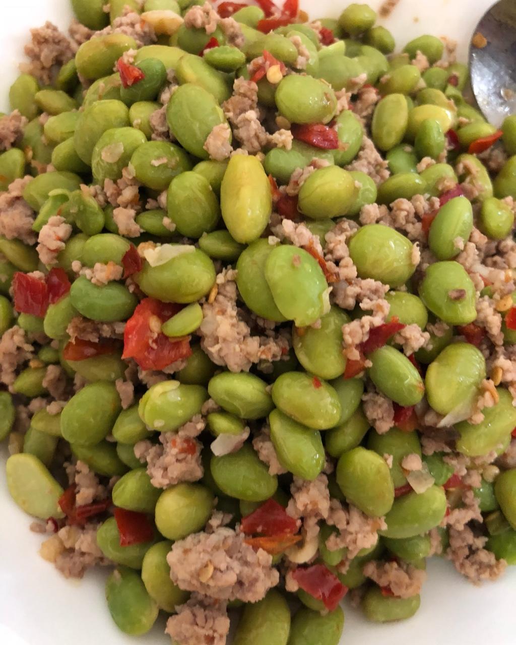 剁椒肉末毛豆（下饭快手菜！）
