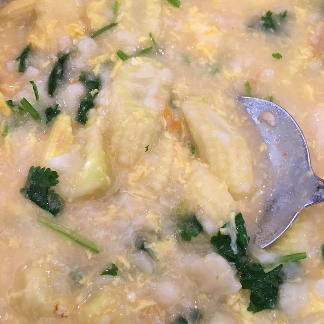 青菜鸡蛋疙瘩汤