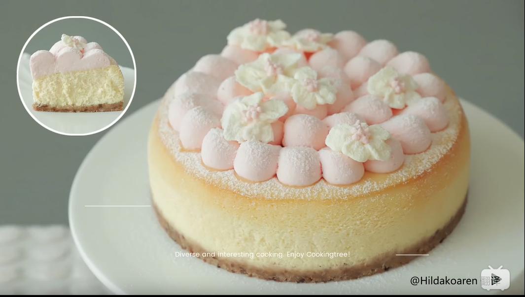 【Cookingtree】樱花芝士蛋糕Cherry Blossom Cheesecake