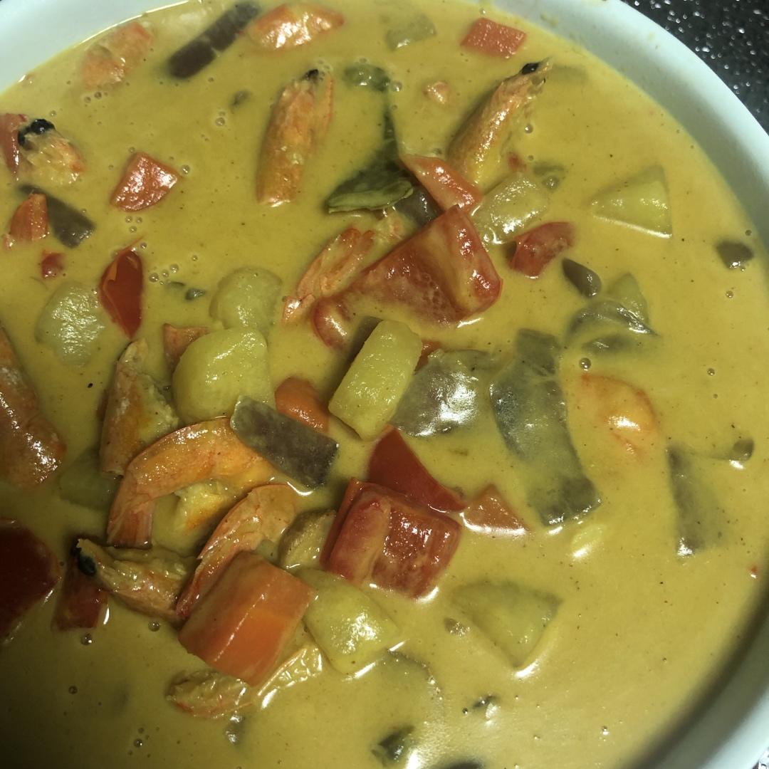 咖喱虾<绝对好吃>