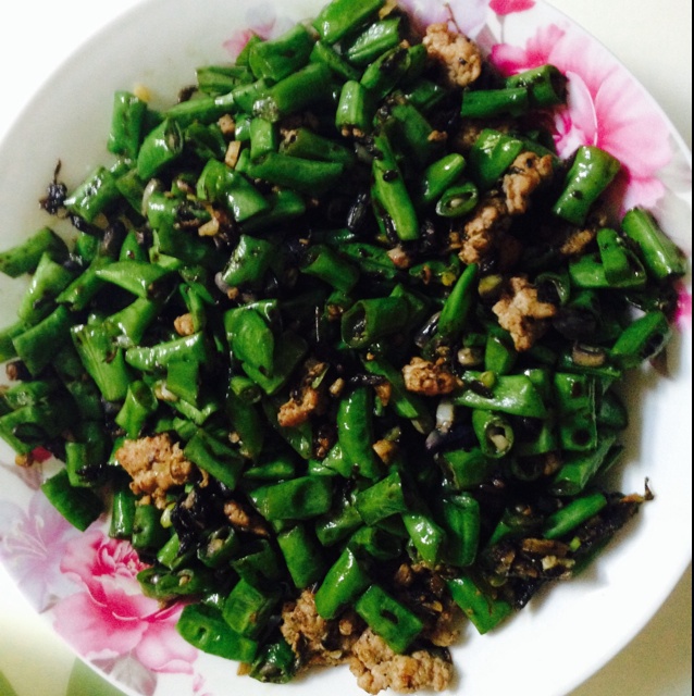 干煸榄菜肉末豆角