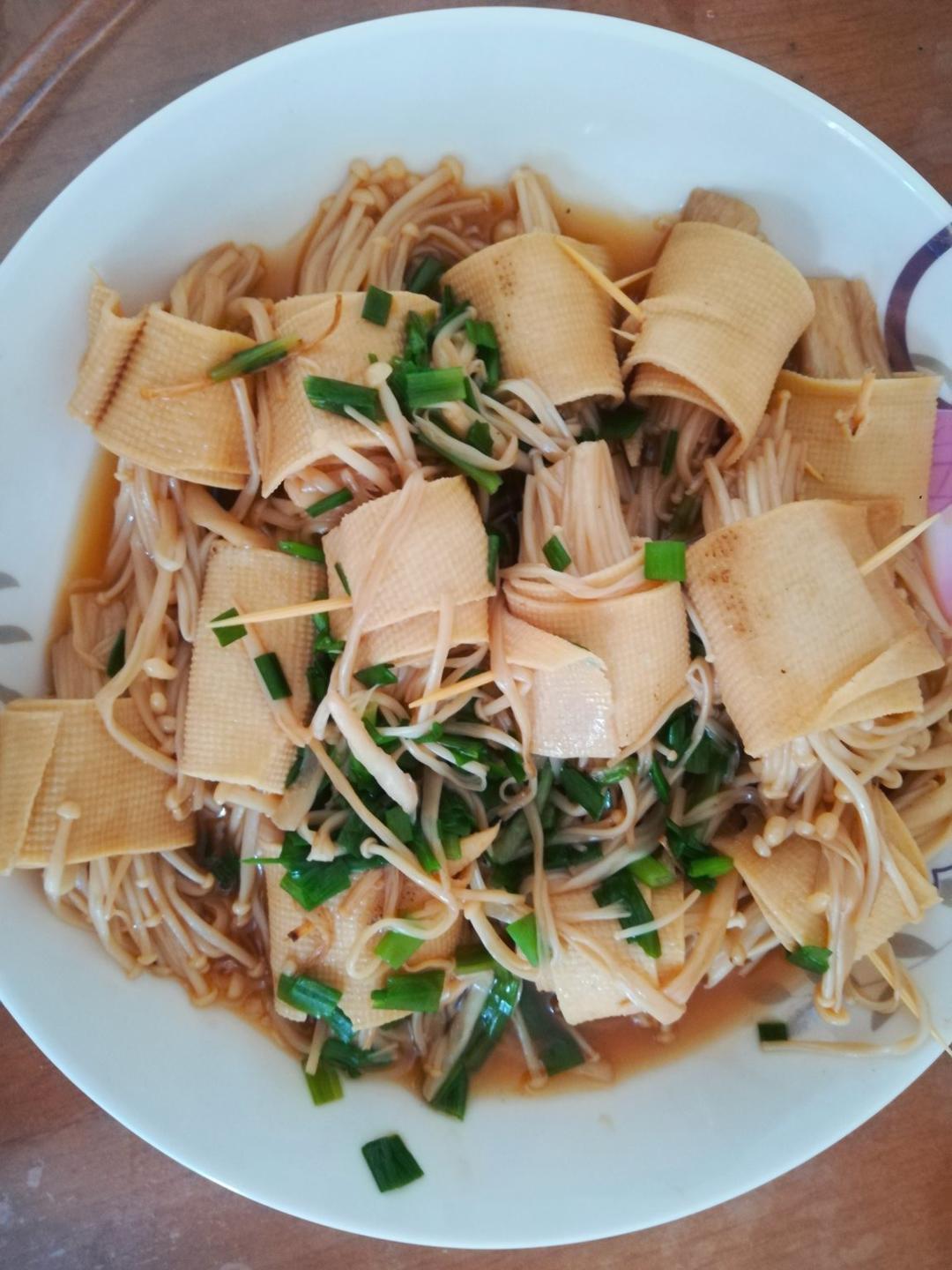 ㊙️超下饭，超好吃的豆腐皮卷金针菇‼️