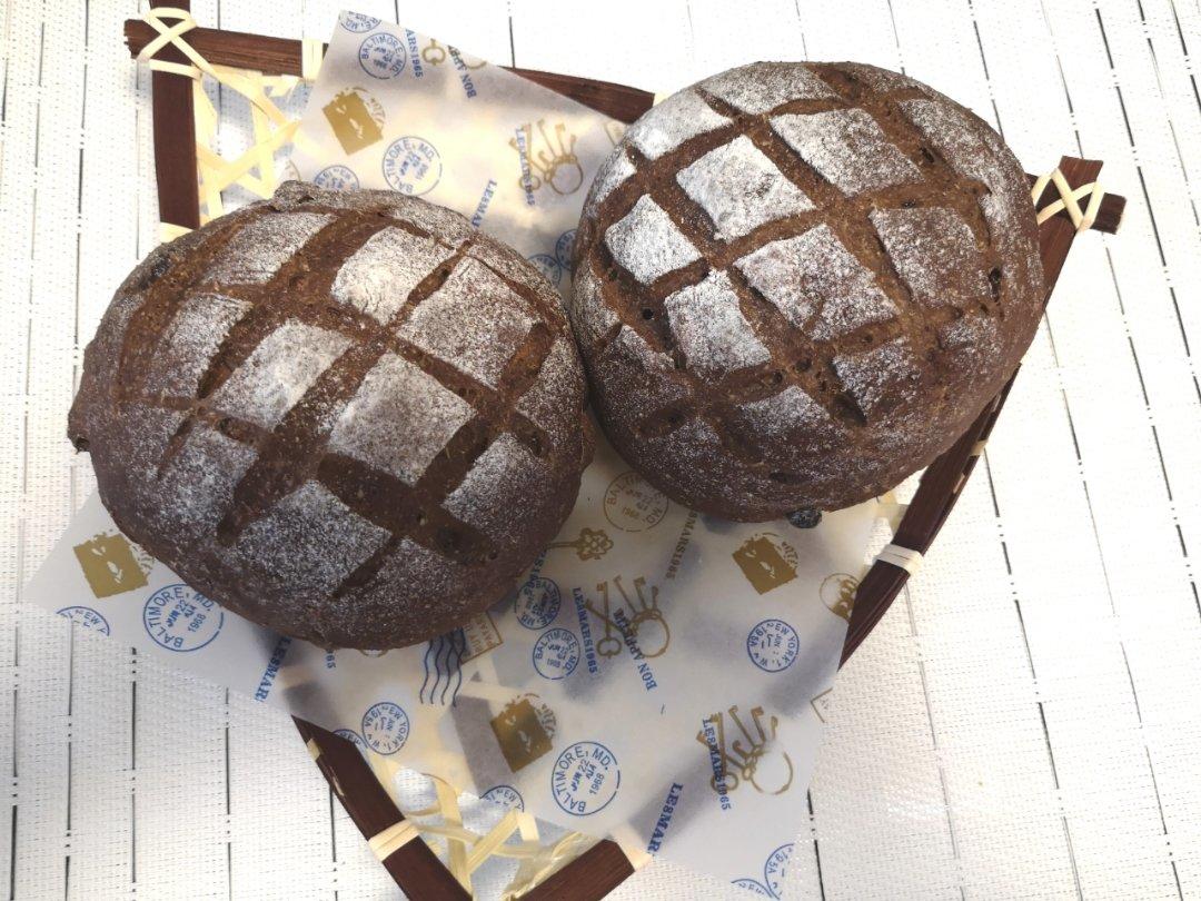 全麦可可葡萄软欧