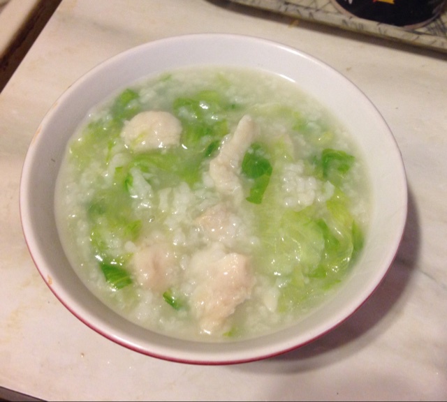生菜鱼片粥