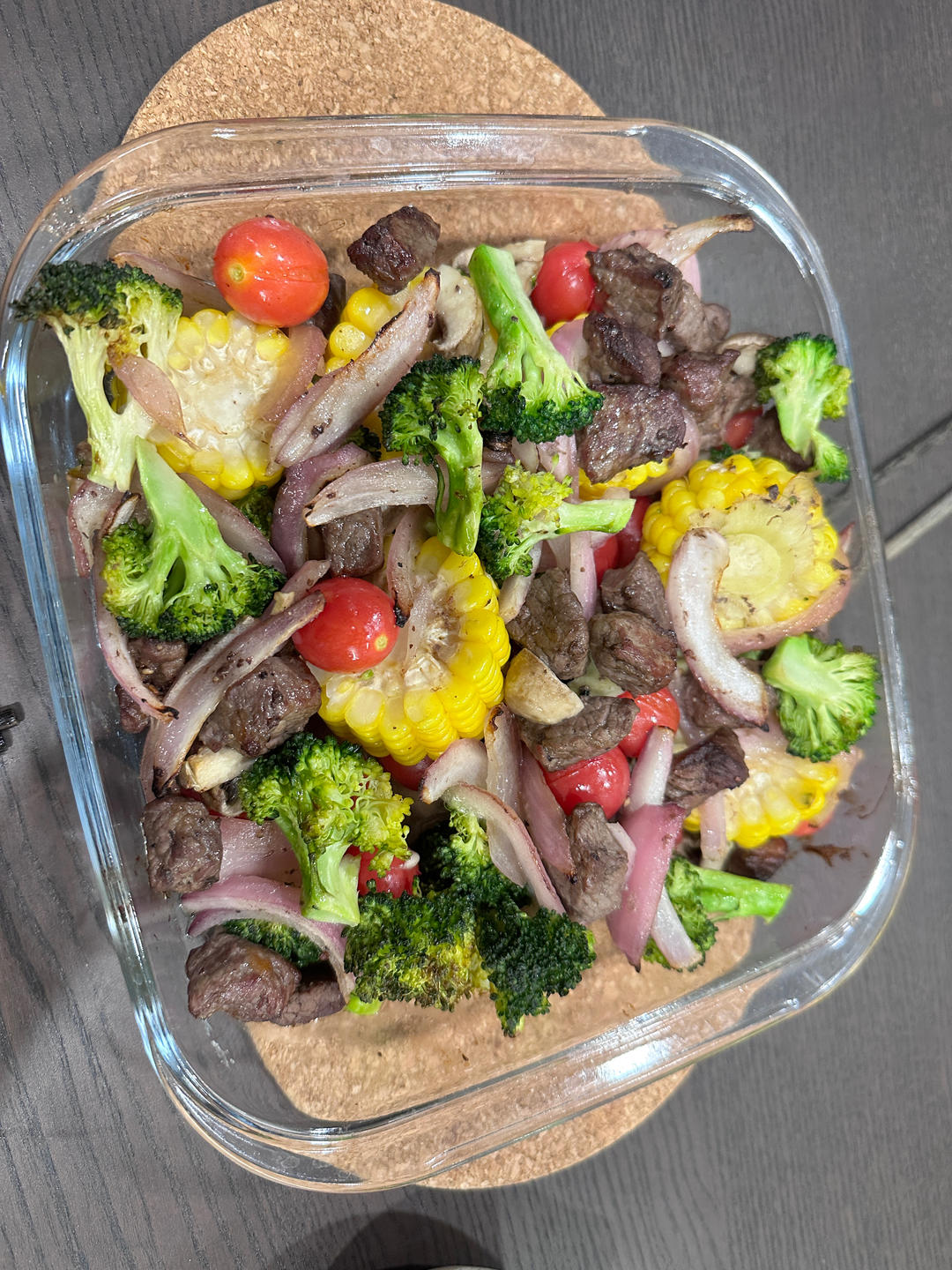 西餐店必备l🥦🥩烤时蔬牛肉粒了 终于吃上这口了