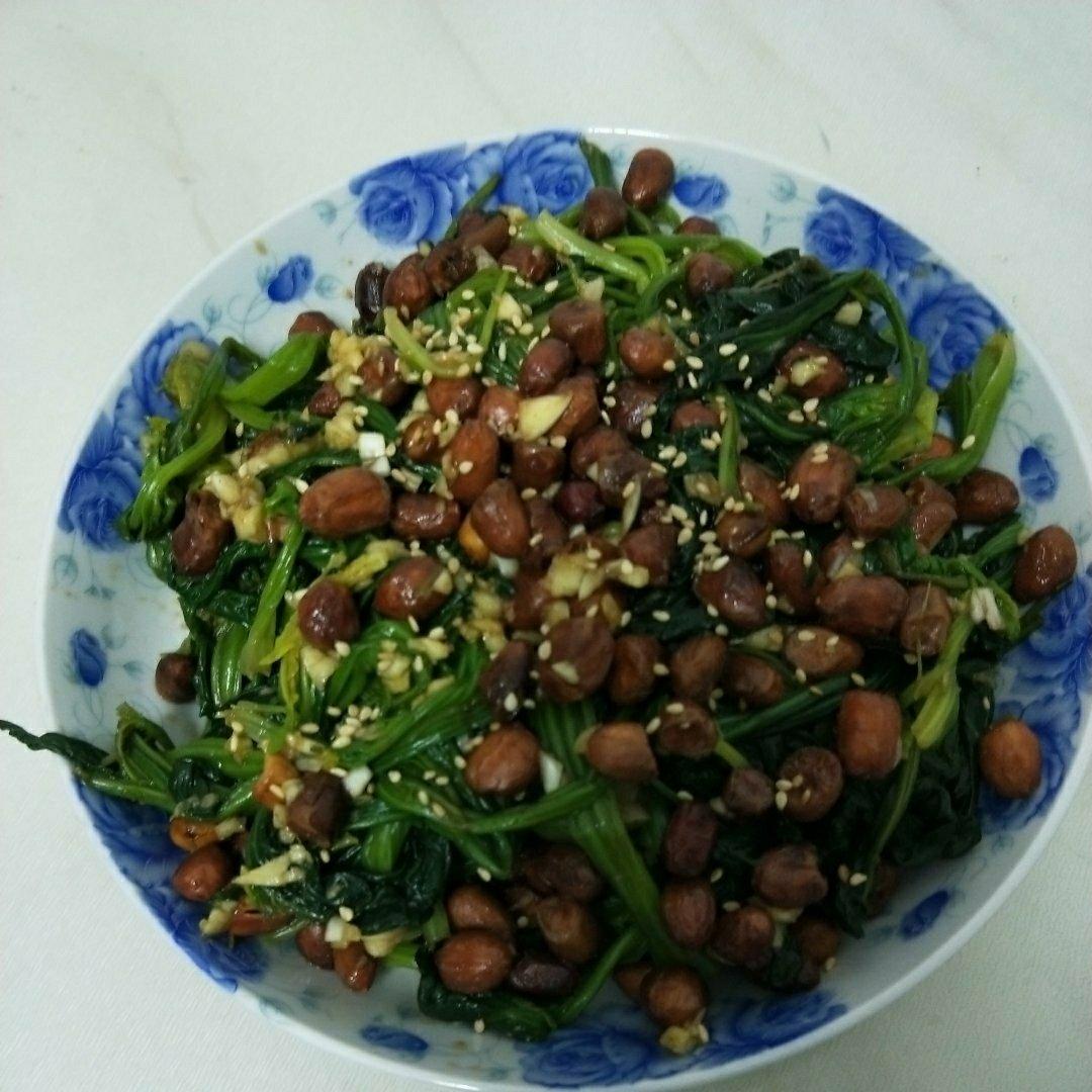 陈醋菠菜花生米