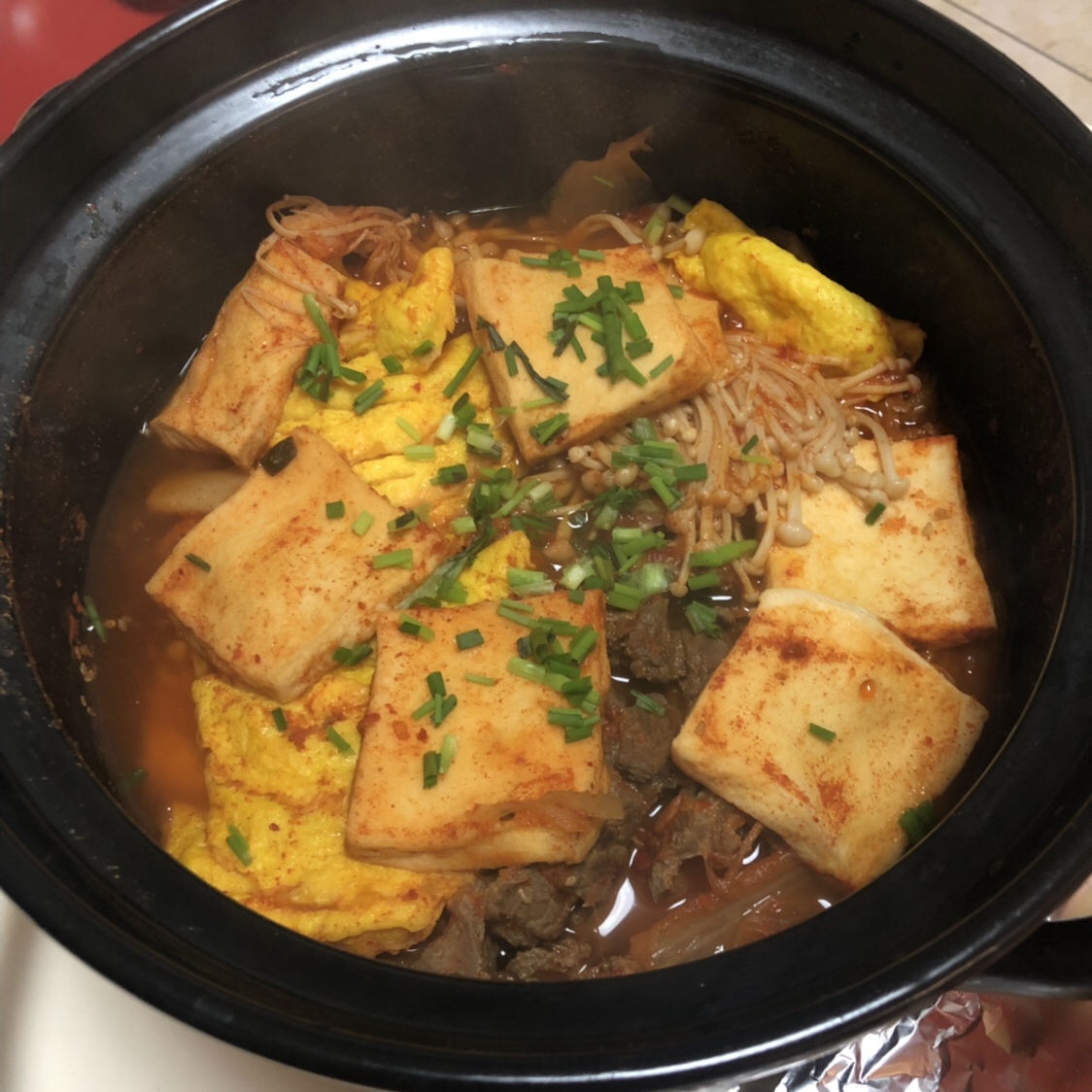 韩式辣白菜牛肉锅的做法 步骤5