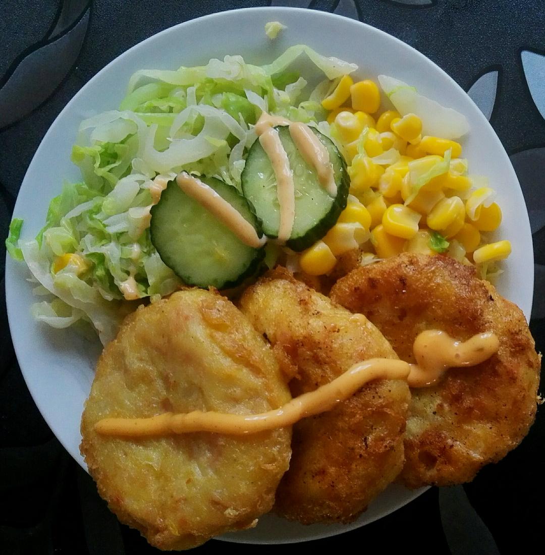 可乐饼 （肉末洋葱土豆饼）