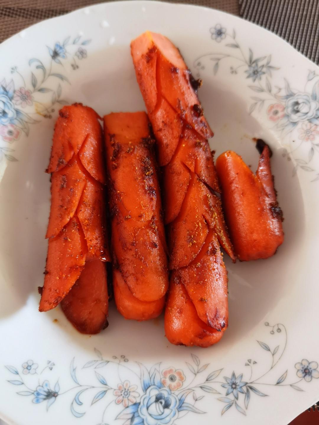 秒杀路边摊炸串烤肠，非油炸烤箱版，火腿肠神仙吃法