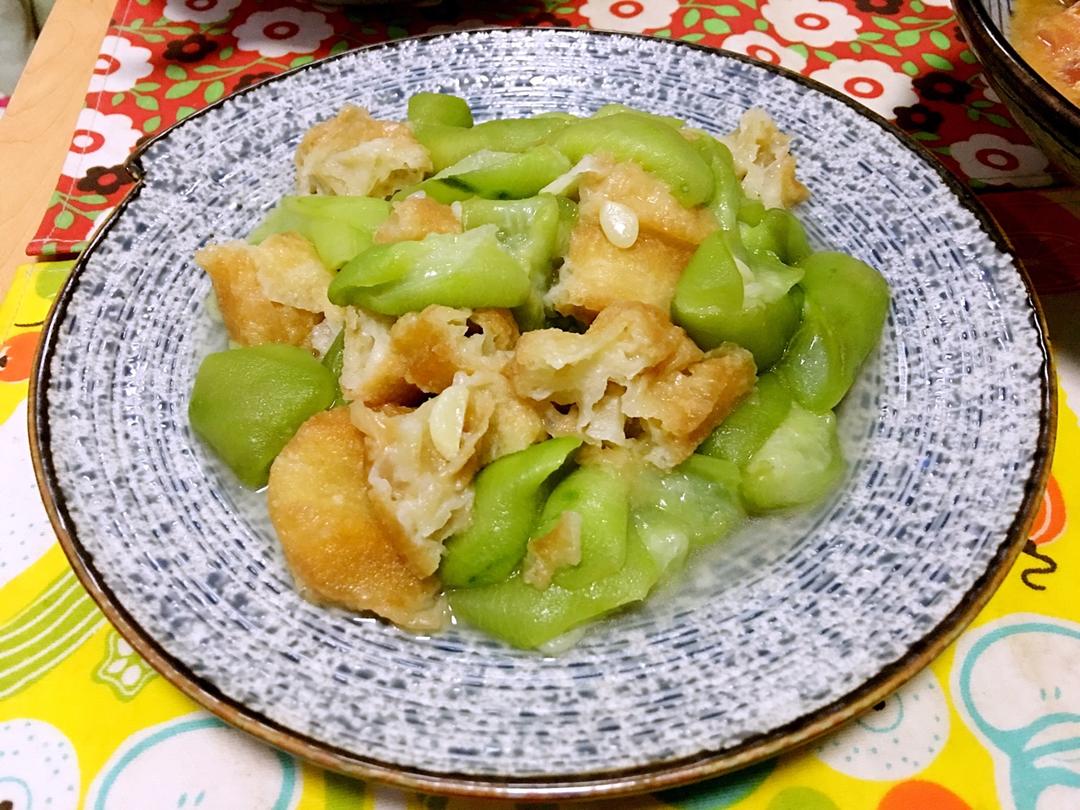 丝瓜炒油条