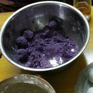 椰蓉紫薯糯米糍的做法 步骤2