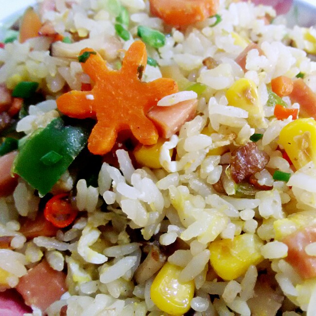 五彩素炒饭