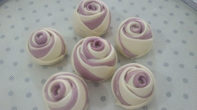 紫薯玫瑰馒头