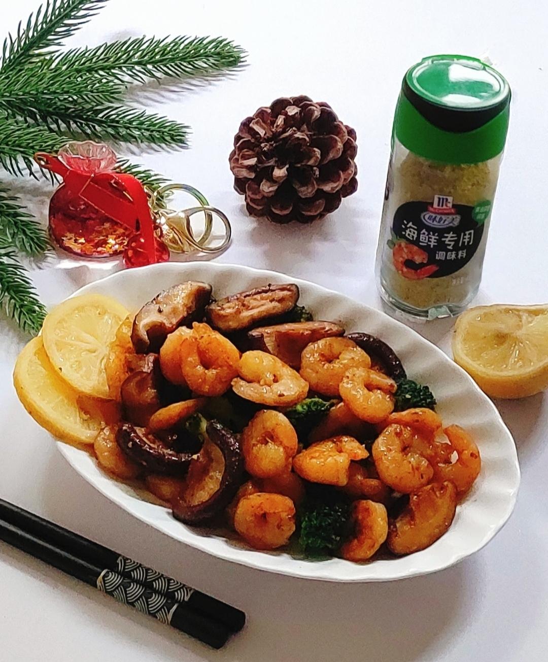 味好美蒜香虾仁蘑菇