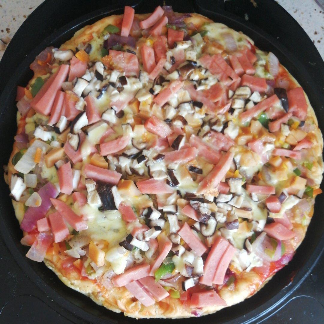 someoned做的电饼铛版披萨