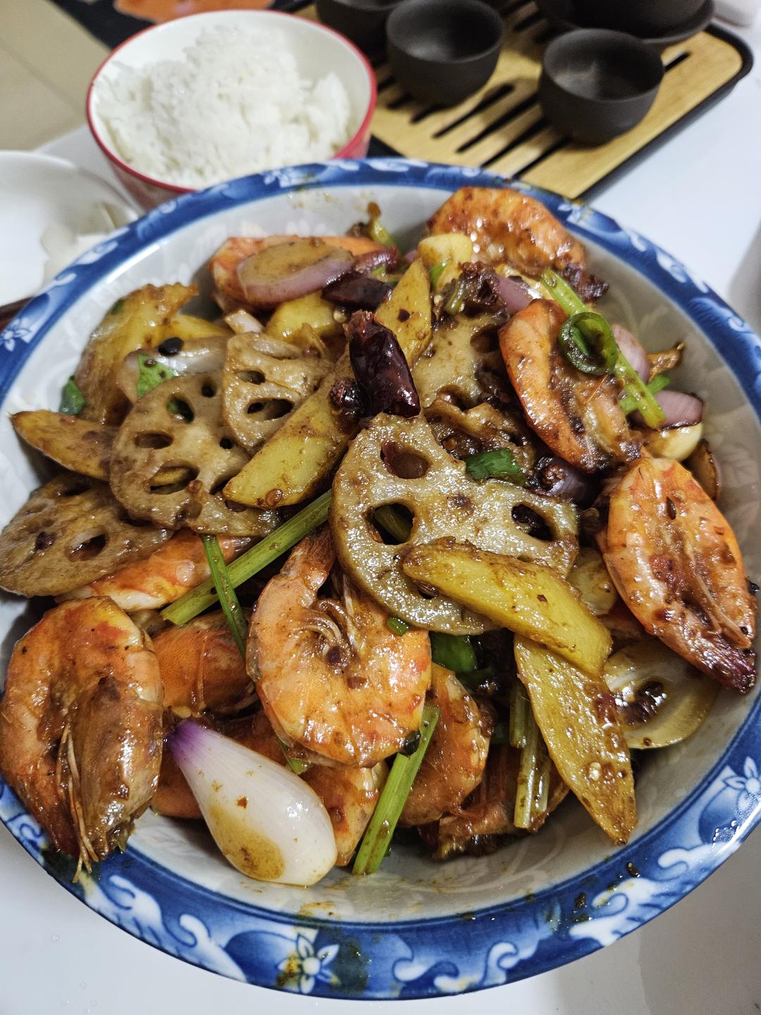 香辣干锅虾（下饭菜）