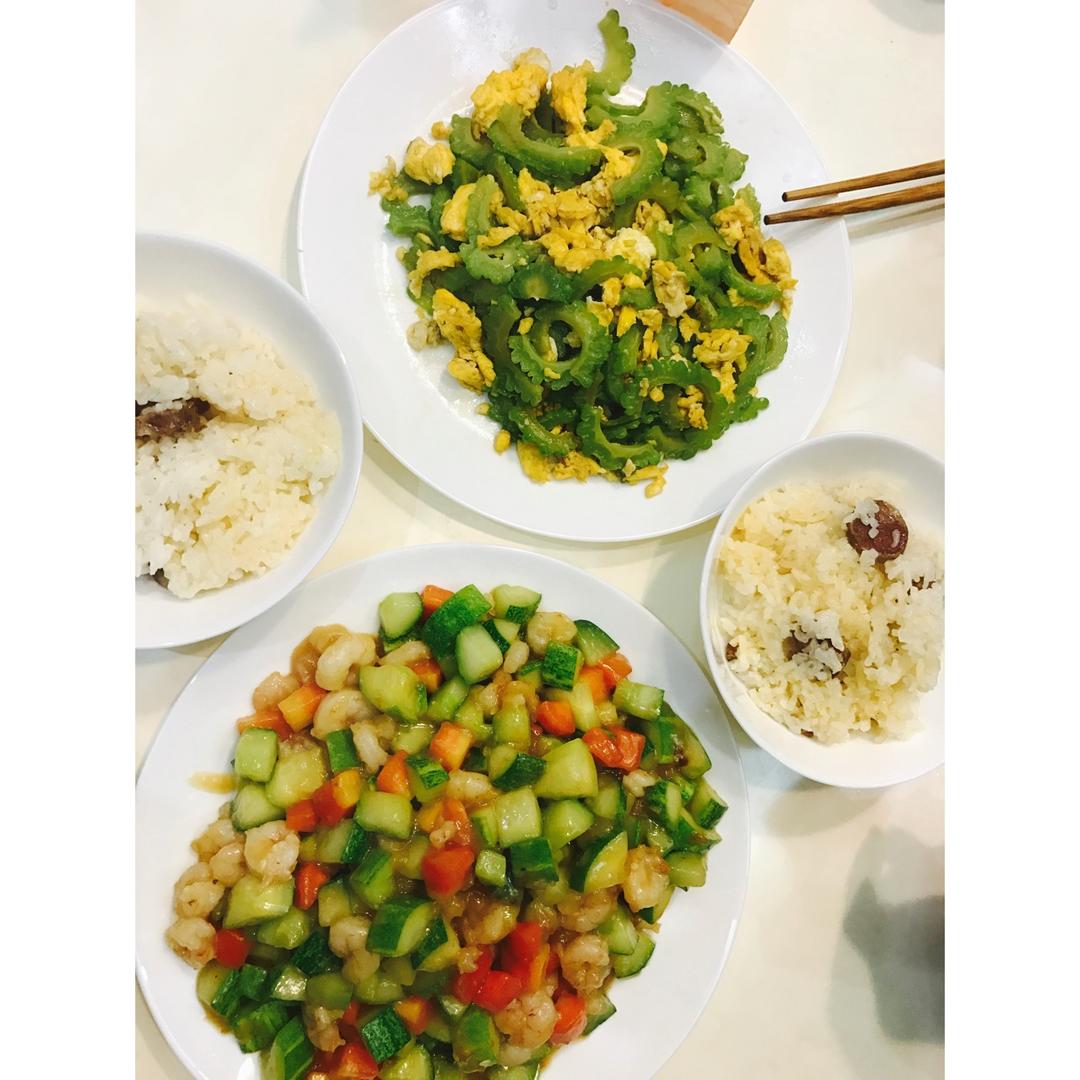 三色炒虾仁