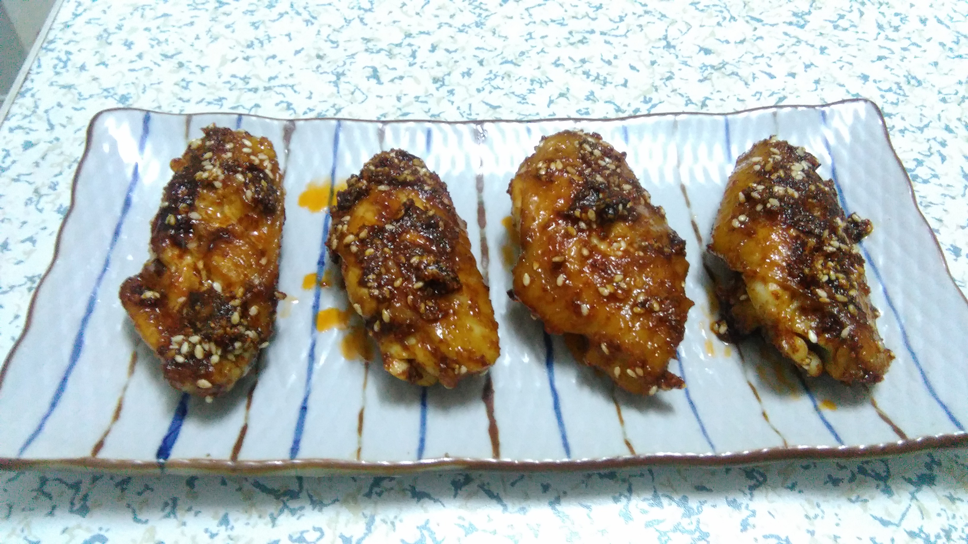 平底锅懒人版煎鸡翅(烧烤味)