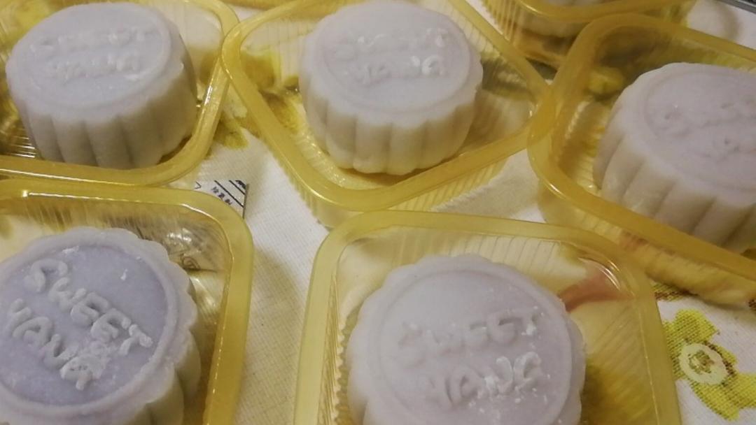 #冰皮流心月饼#