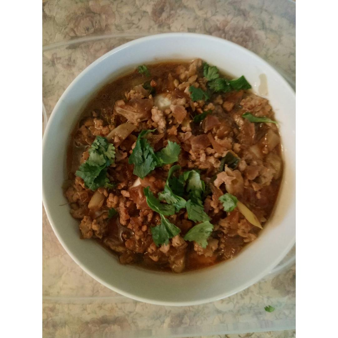 榨菜肉末蒸豆腐