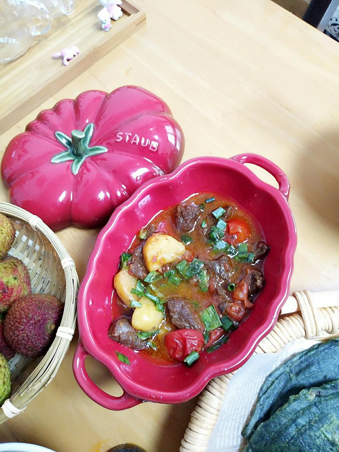 快手番茄土豆炖牛肉（铸铁锅版）