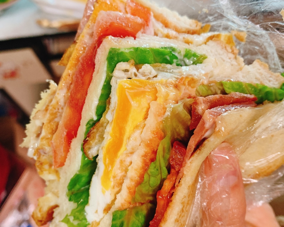 早餐三明治🥪在宿舍也能做（附包法）的做法 步骤24