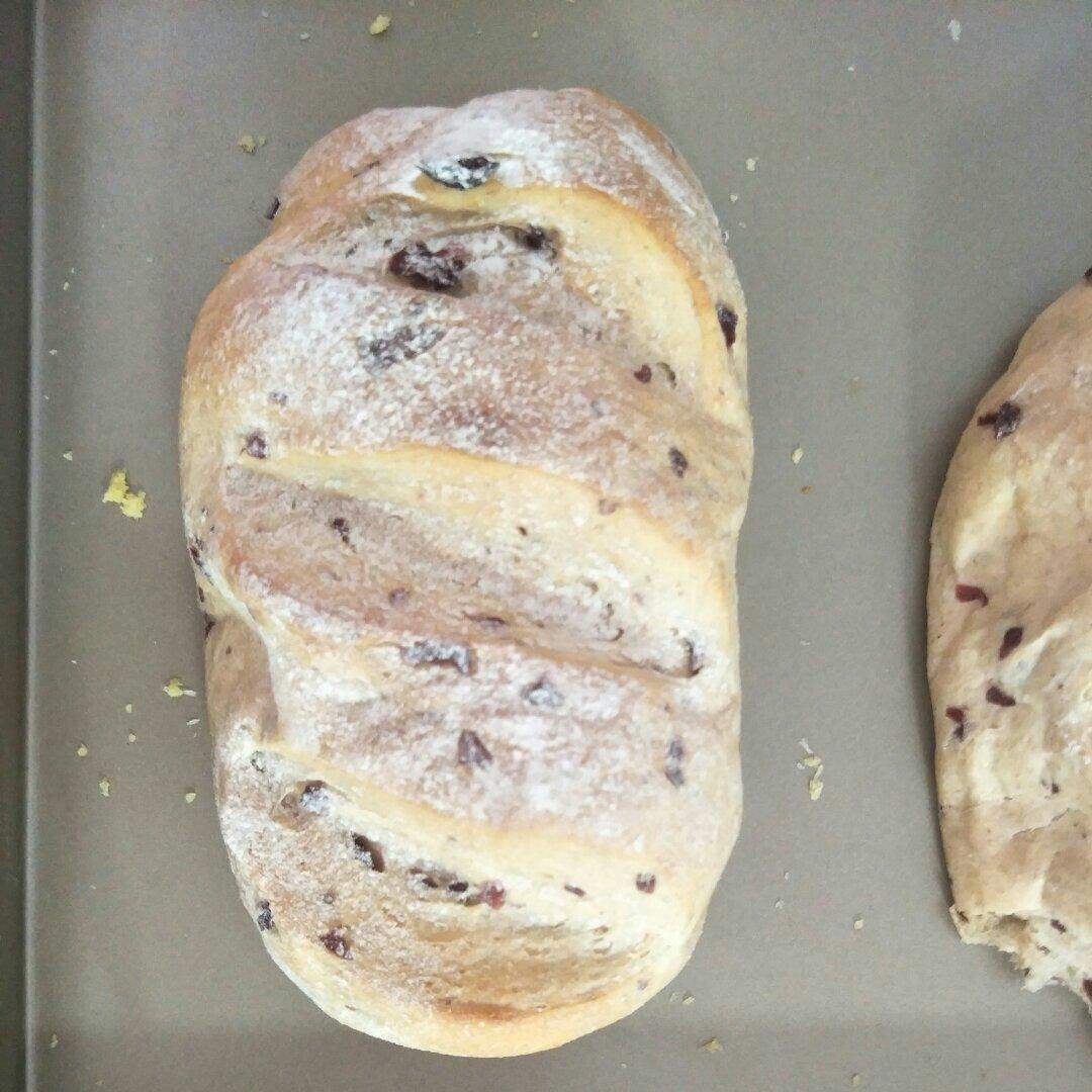 蔓越莓全麦黑糖面包