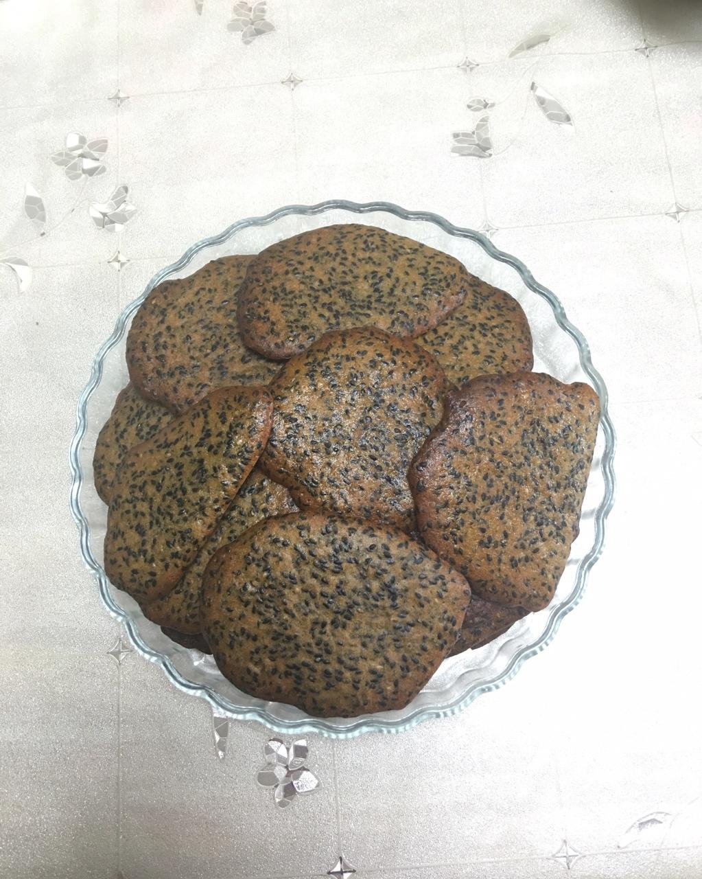 芝麻薄脆蛋白饼干