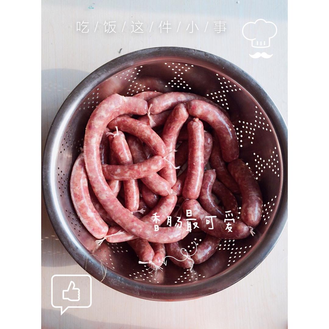自制黑椒风味脆皮肠--多图详解手工灌肠