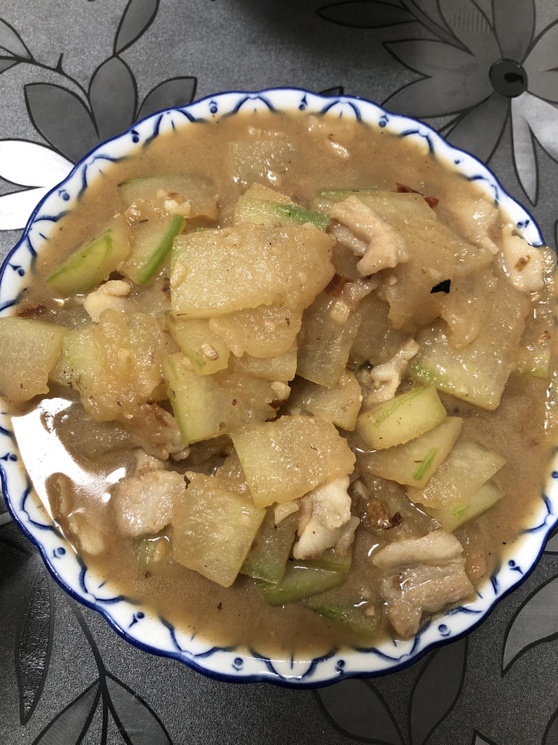 快手菜：冬瓜炒肉片（健康版）