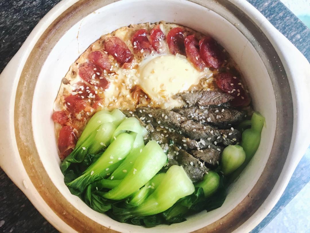 香喷喷的🍲腊肠煲仔饭（砂锅版）超简单神速