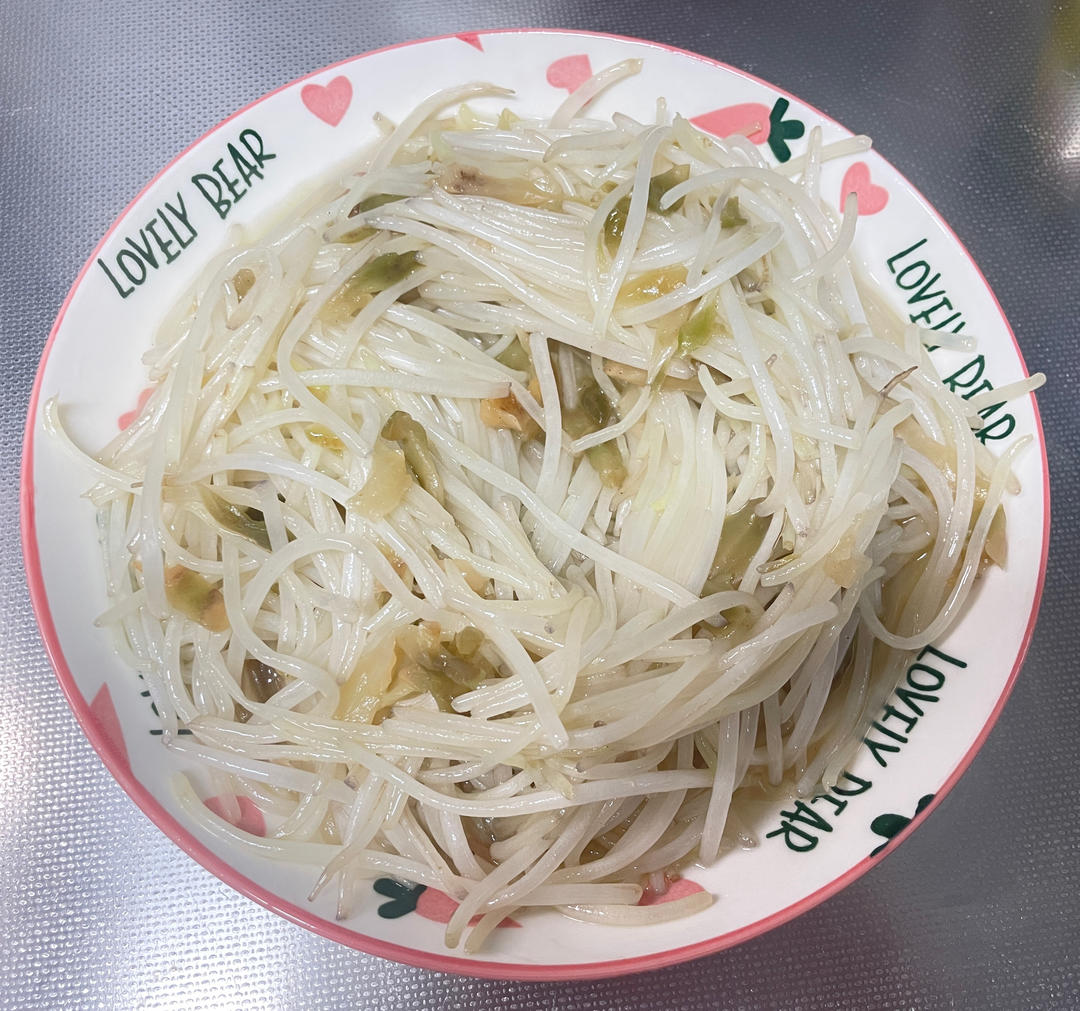 榨菜炒绿豆芽的做法