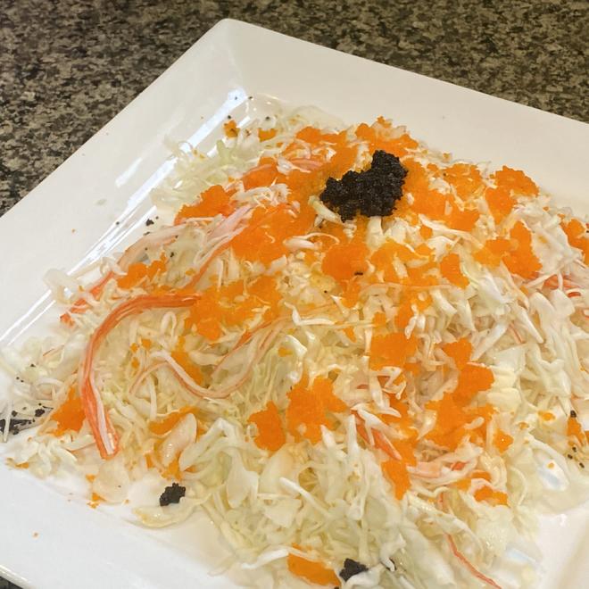 鱼籽卷心菜沙拉🥗3个动作5分钟做完高颜值高逼格超低卡de爆浆沙拉  hold住宴请和减脂减重都是它😄的做法