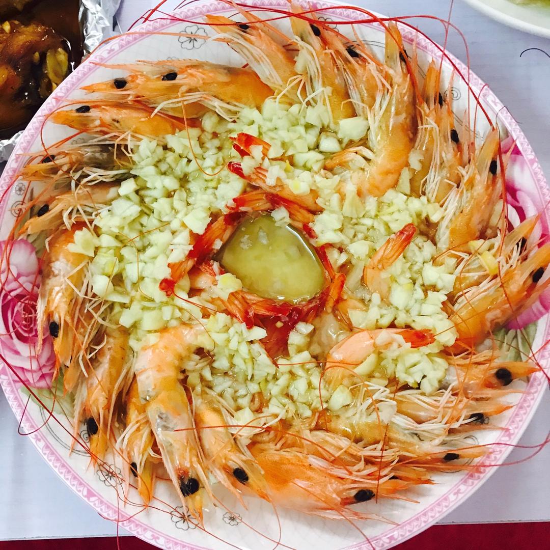 蒜蓉蒸虾