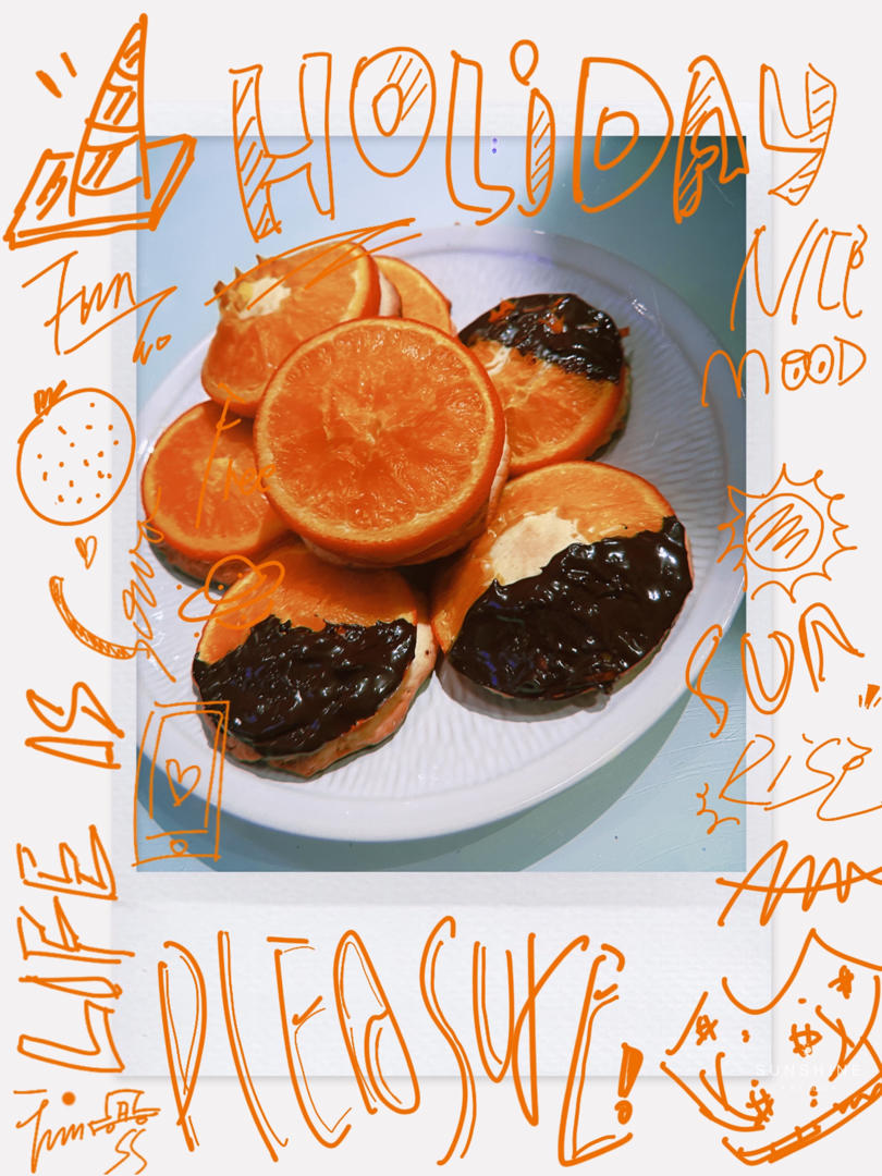 🍊橙意满满超高颜值的巧克力橙子饼干🍪