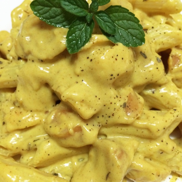 咖喱芝士穿肠意面