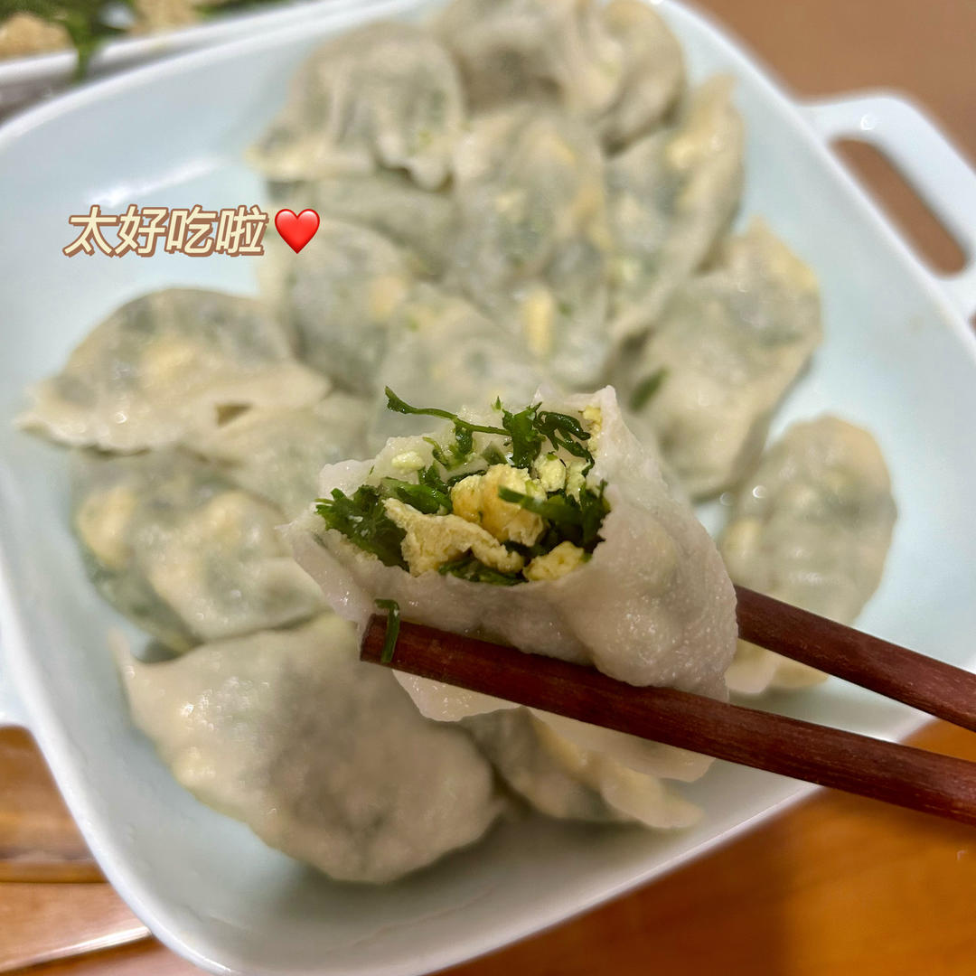 荠菜鸡蛋馅饺子 一口一个春天的味道 宝宝超爱吃