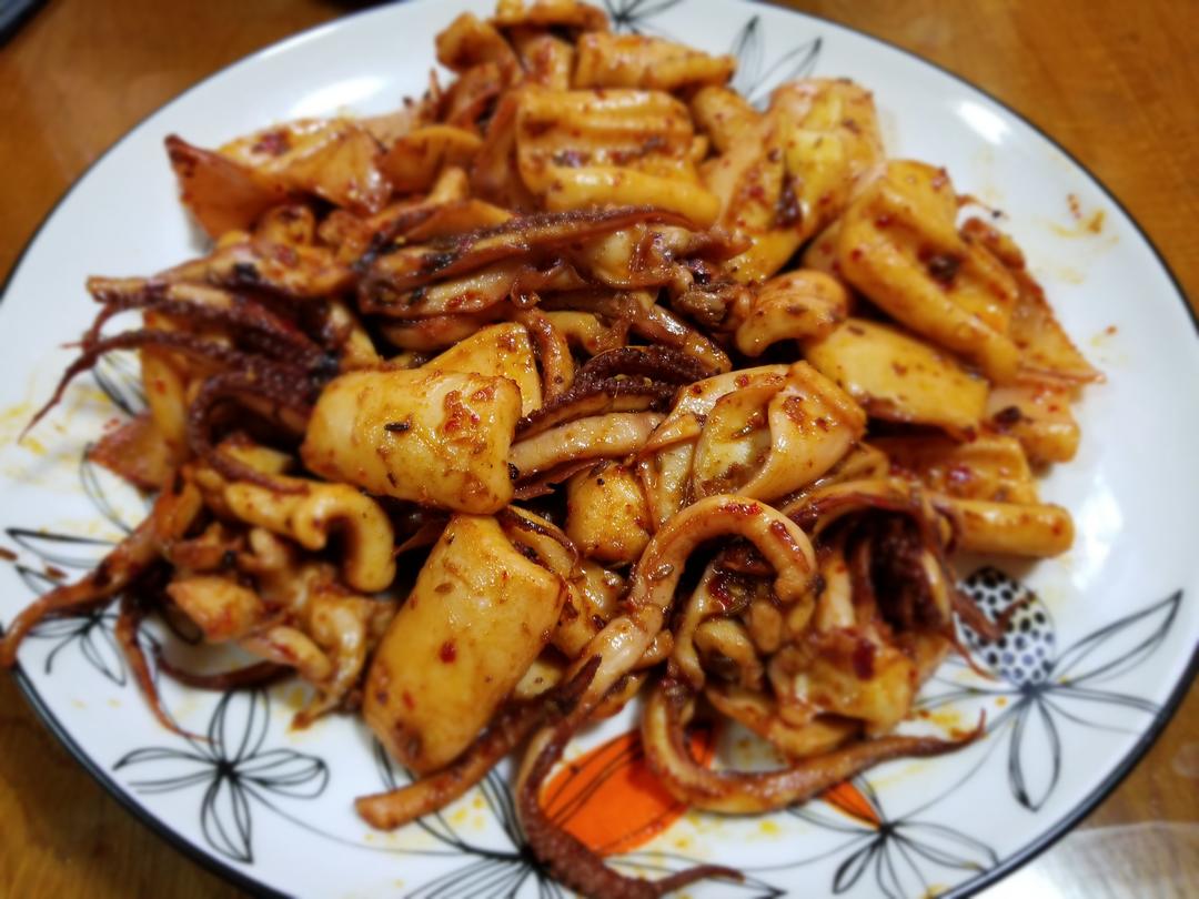 孜然辣炒鱿鱼
