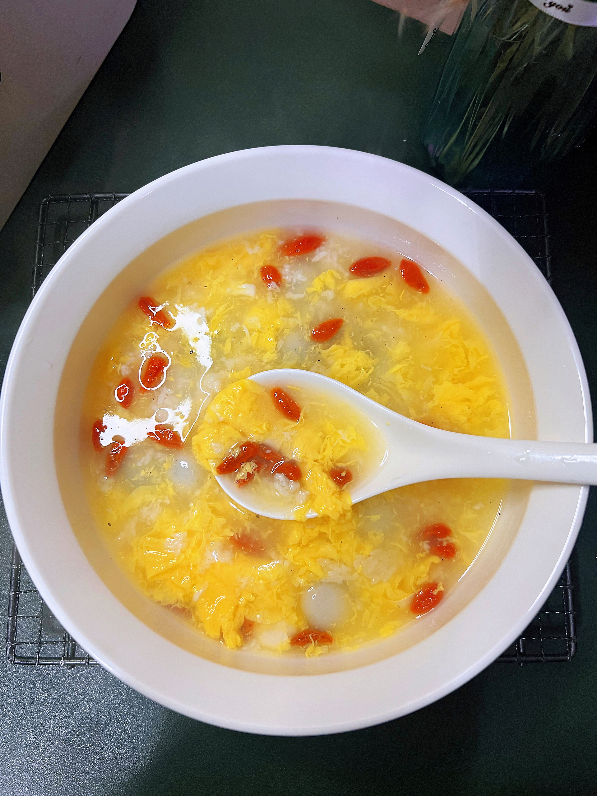 米酒汤圆蛋花汤的做法