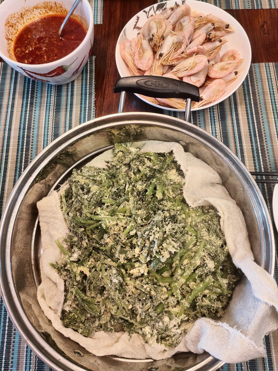 蒸茼蒿（蒸菜）